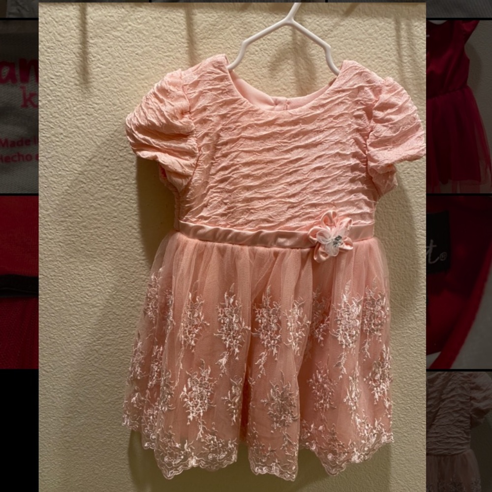 Nannette Pink Lace Dress 3T